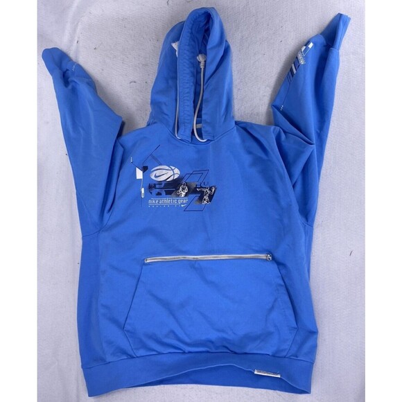 Nike Men's XL Dri-Fit Standard Issue Hoodie Blue Kangaroo Pocket DV9632 412 - Picture 1 of 16